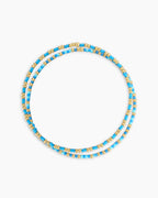Scout Beaded Bracelet || option::18K Gold Plated, Light Blue