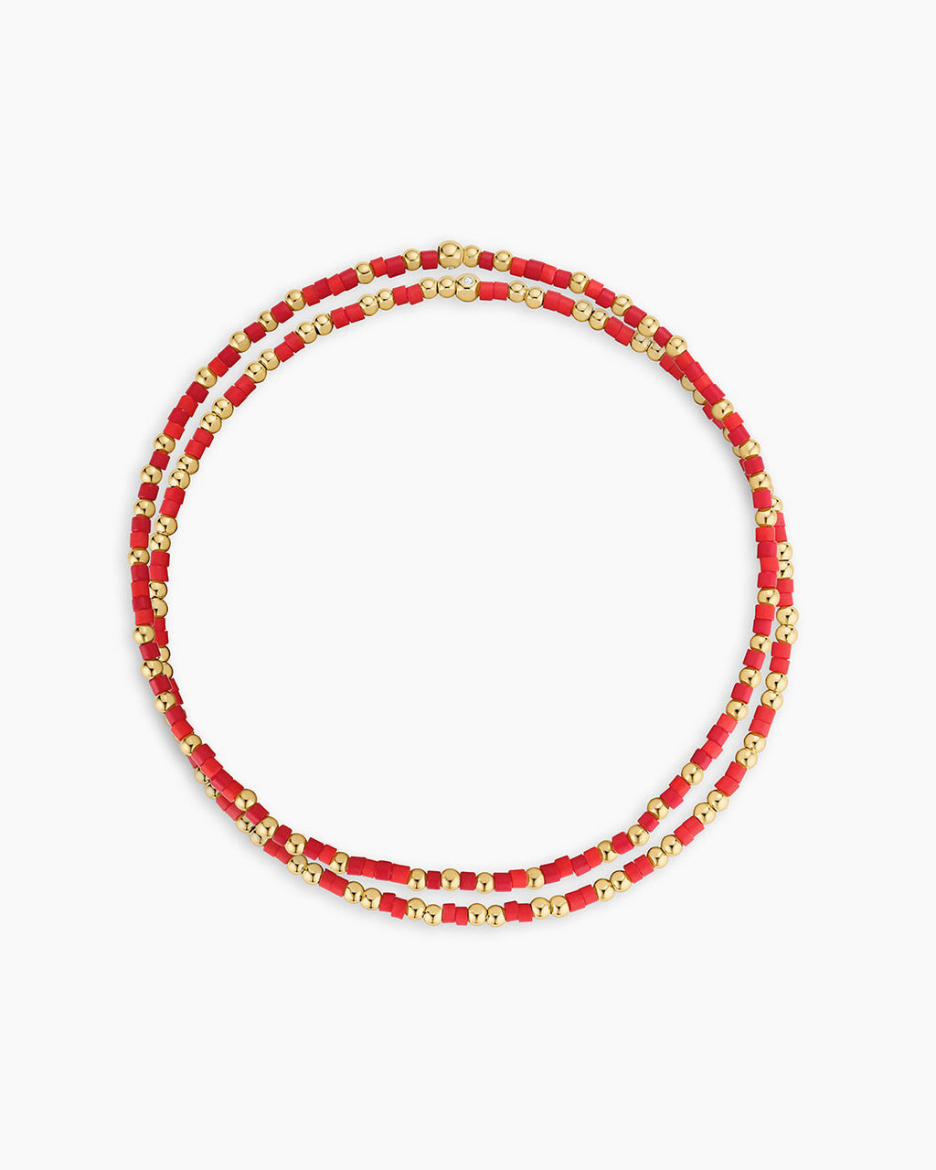 Scout Beaded Bracelet || option::18K Gold Plated, Red