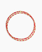 Scout Beaded Bracelet || option::18K Gold Plated, Red