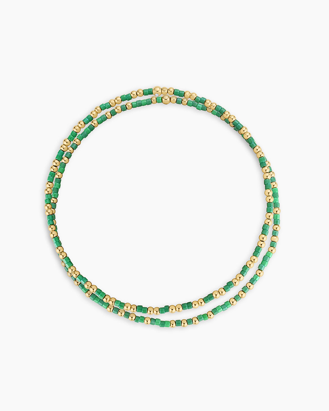 Scout Beaded Bracelet || option::18K Gold Plated, Green