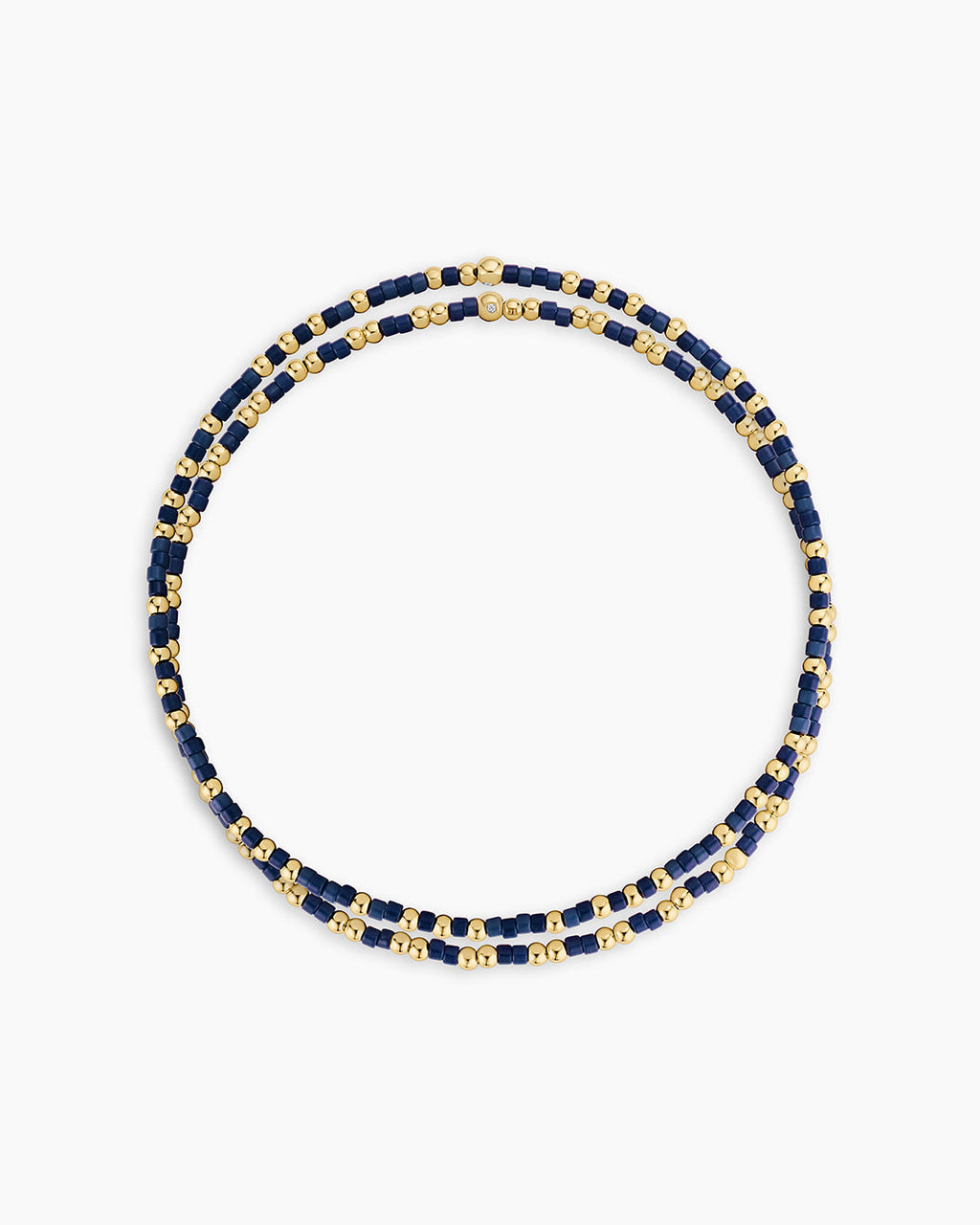 Scout Beaded Bracelet || option::18K Gold Plated, Navy
