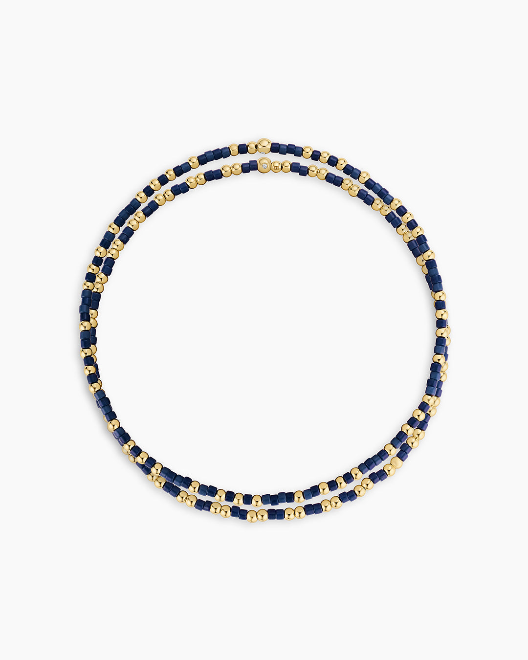Scout Beaded Bracelet || option::18K Gold Plated, Navy
