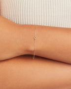 14k Gold Crew Alphabet Bracelet || option::14K Solid Gold, C
