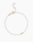 14k Gold Crew Alphabet Bracelet || option::14K Solid Gold, E