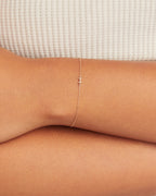 14k Gold Crew Alphabet Bracelet || option::14K Solid Gold, I