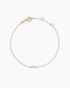 14k Gold Crew Alphabet Bracelet || option::14K Solid Gold, L