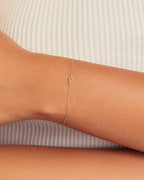14k Gold Crew Alphabet Bracelet || option::14K Solid Gold, P
