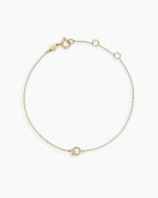 14k Gold Crew Alphabet Bracelet || option::14K Solid Gold, Q