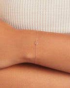 14k Gold Crew Alphabet Bracelet || option::14K Solid Gold, U