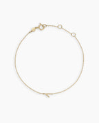 14k Gold Crew Alphabet Bracelet || option::14K Solid Gold, V