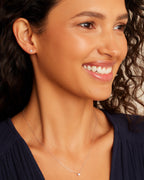 Diamond Pave Studs || option::14K Solid White Gold
