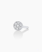 Diamond Pave Studs || option::14K Solid White Gold