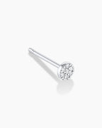 Diamond Pave Studs || option::14K Solid White Gold