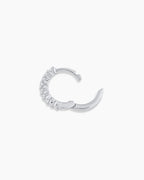 Classic Gold Huggie || option::14K Solid White Gold, 9mm