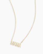 Mama Necklace || option::14K Solid Gold