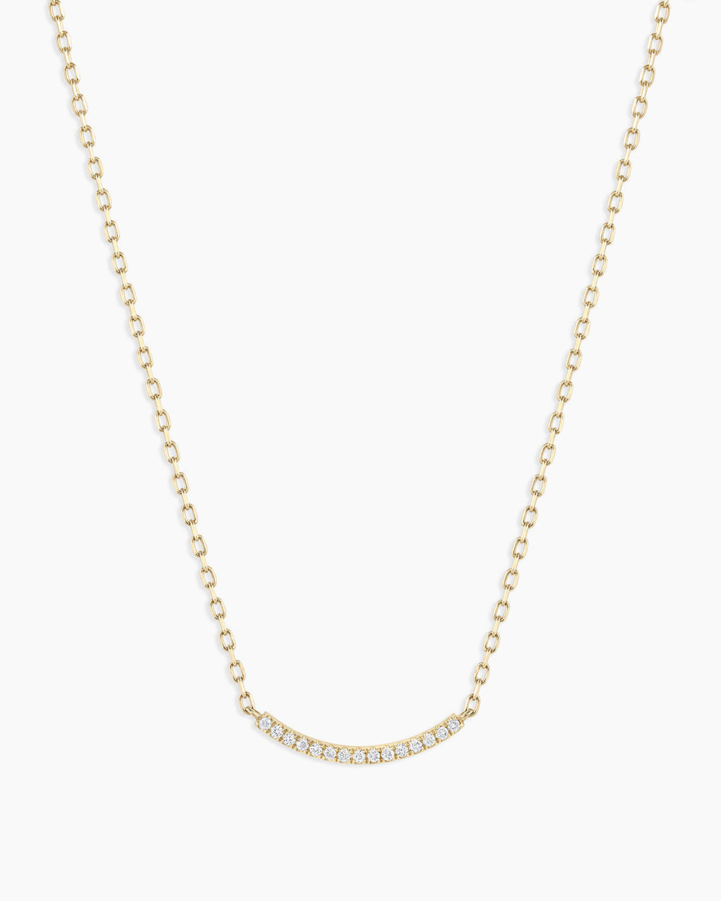 Diamond Taner Bar Mini Necklace || option::14K Solid Gold