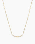 Diamond Taner Bar Mini Necklace || option::14K Solid Gold