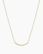 Diamond Taner Bar Mini Necklace || option::14K Solid Gold