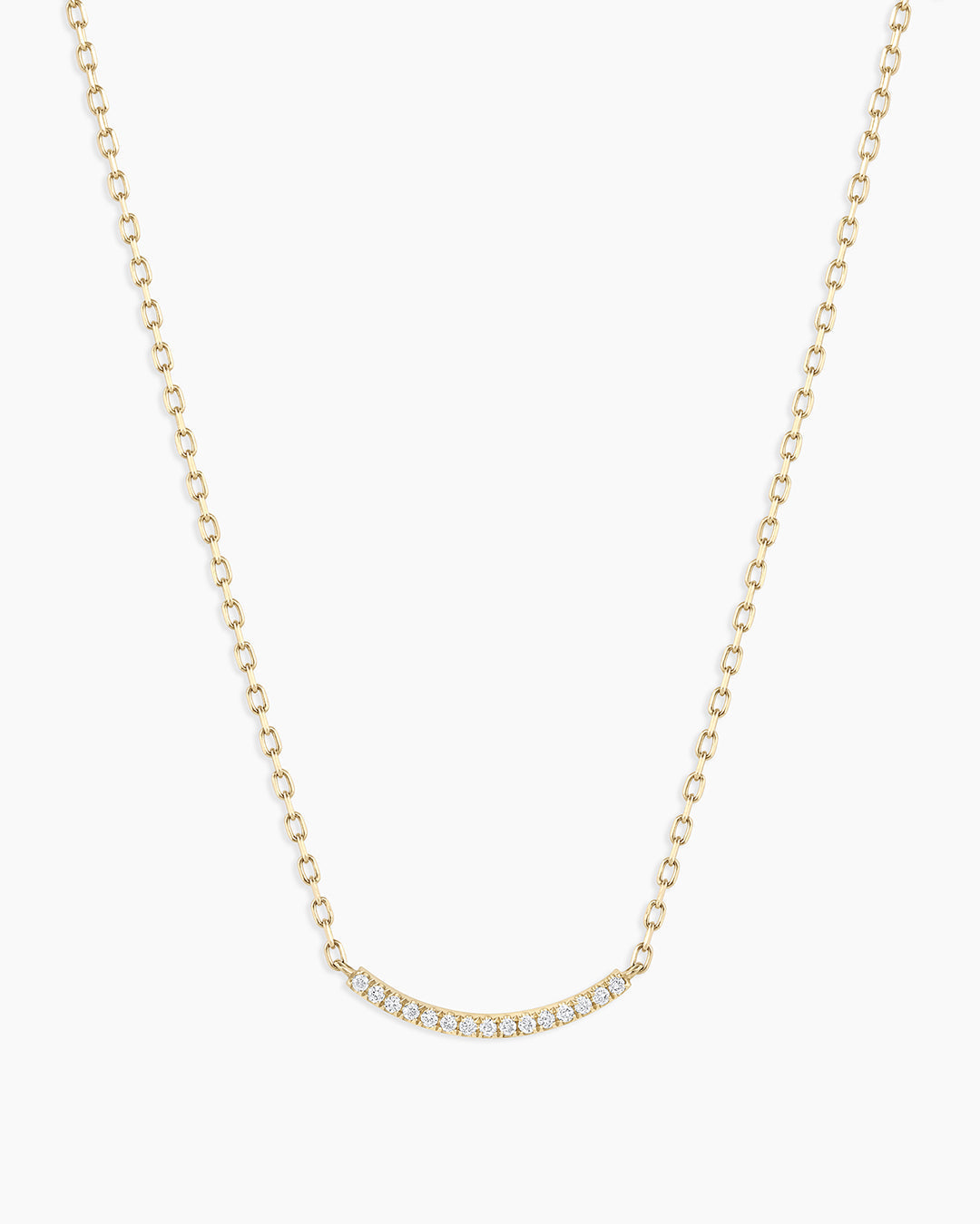 Diamond Taner Bar Mini Necklace || option::14K Solid Gold