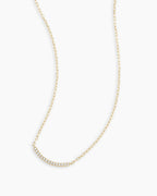 Diamond Taner Bar Mini Necklace || option::14K Solid Gold