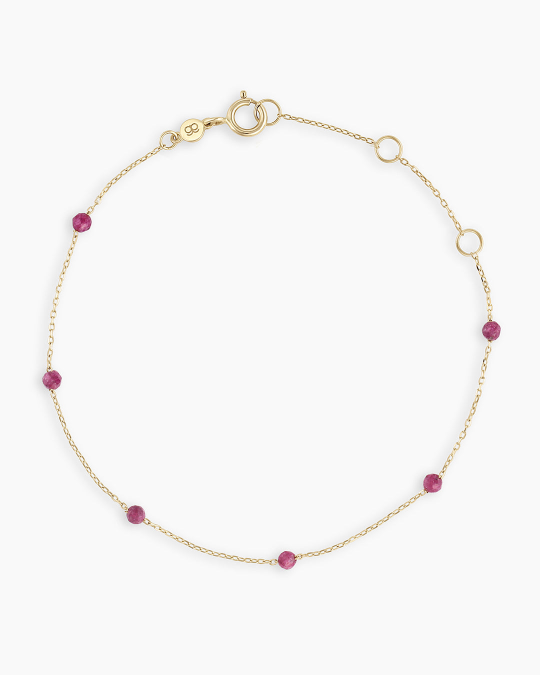 Ruby Newport Bracelet || option::14K Solid Gold, Ruby - July