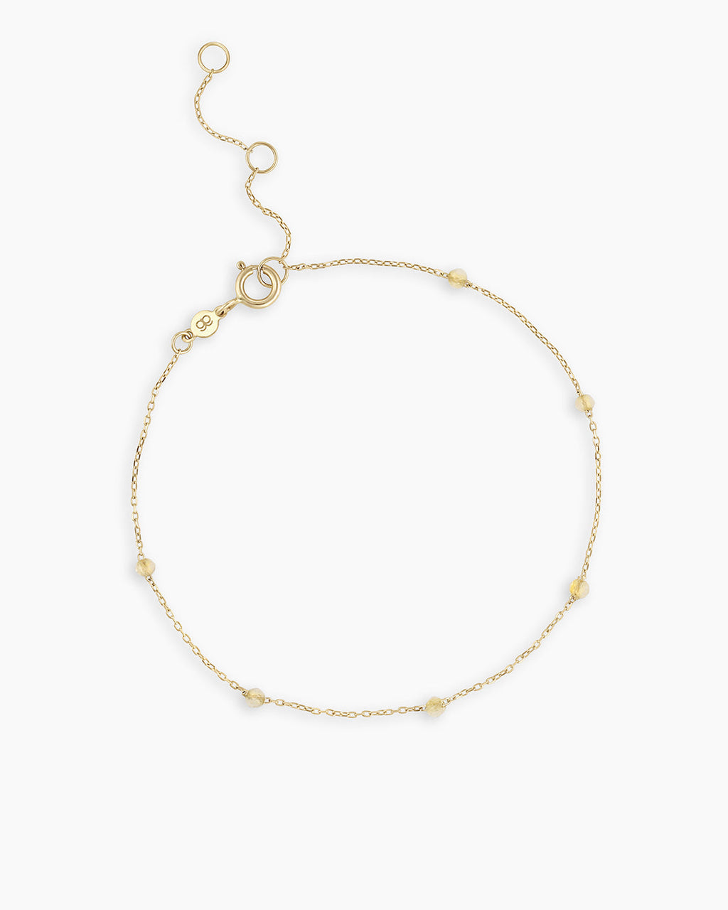 Citrine Newport Bracelet || option::14K Solid Gold, Citrine - November