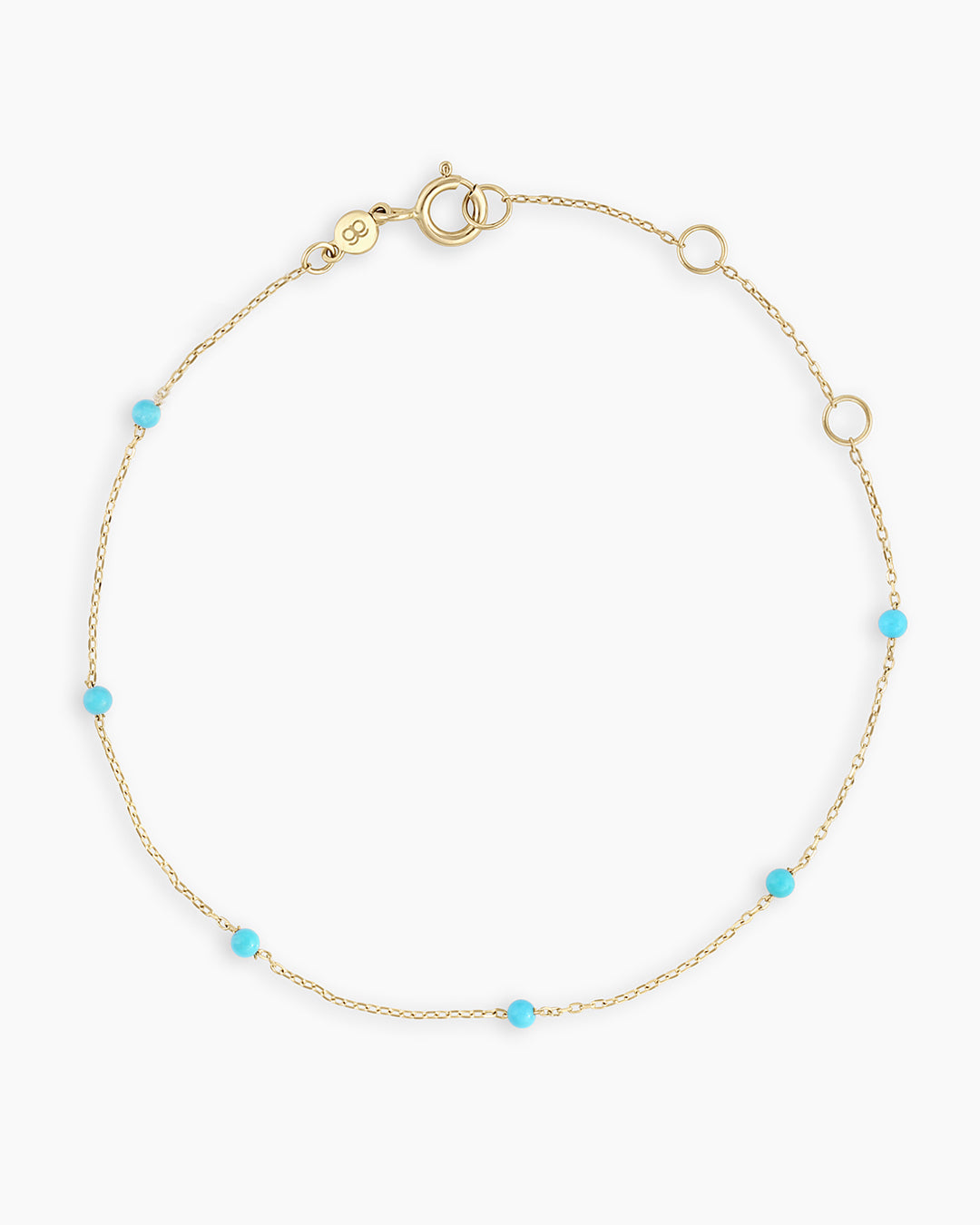 Turquoise Newport Bracelet || option::14K Solid Gold, Turquoise - December