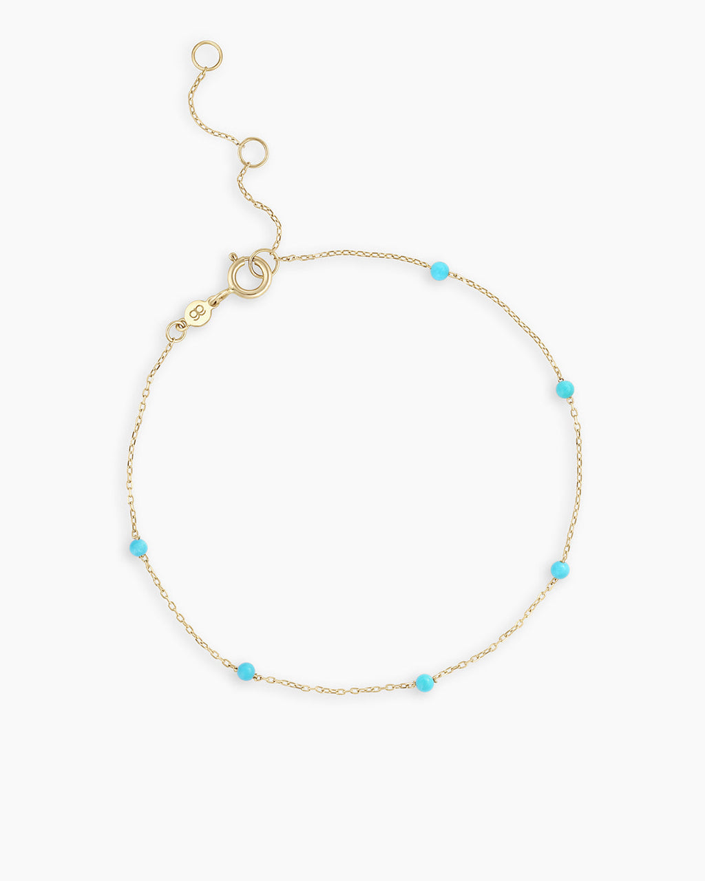 Turquoise Newport Bracelet || option::14K Solid Gold, Turquoise - December