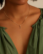 Diamond Vintage Alphabet Charm || option::14K Solid Gold, Z