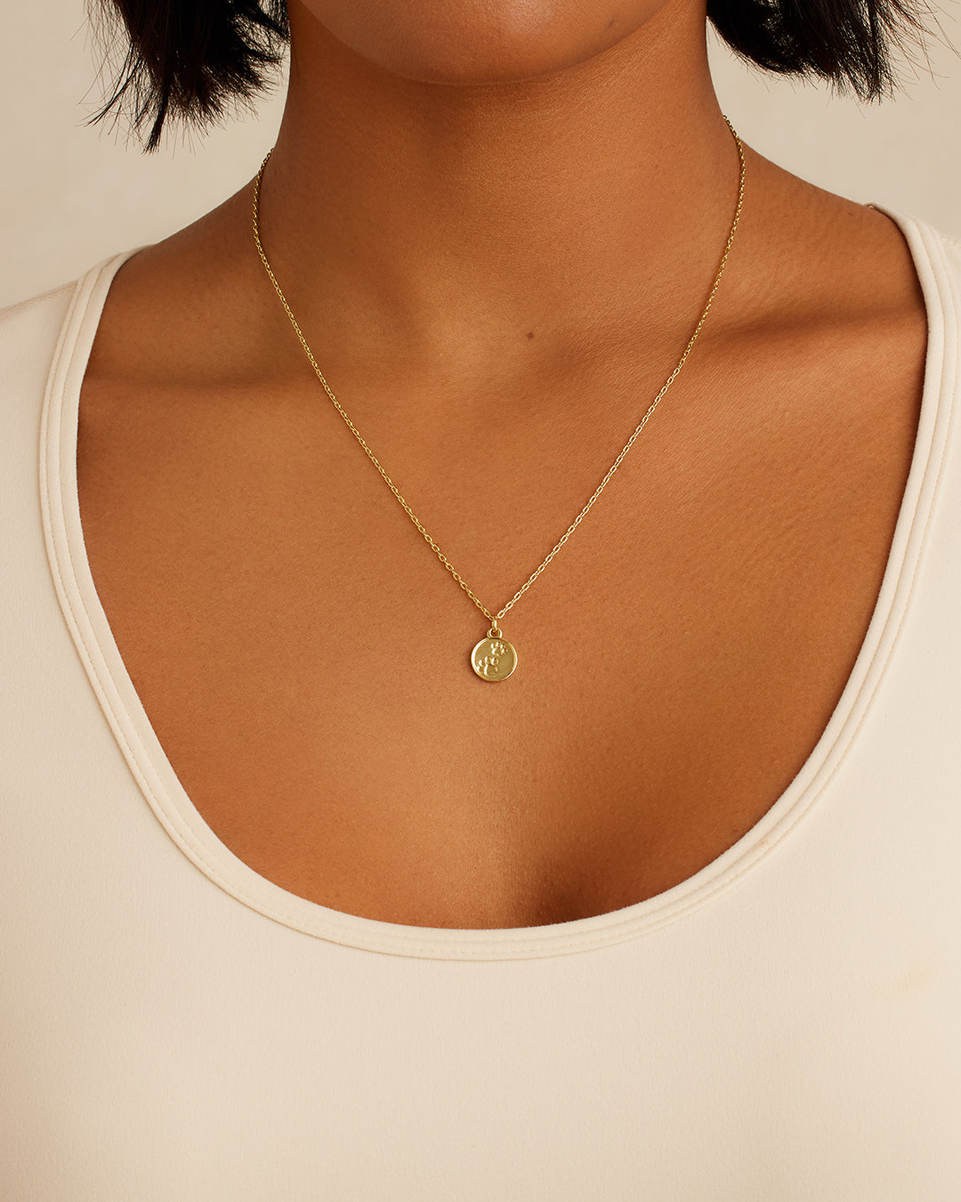 Double Paw Necklace || option::18K Gold Plated