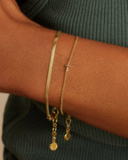 Wilder Mini Alphabet Bracelet || option::18K Gold Plated, T