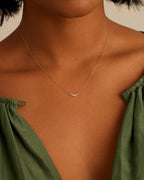 Elle Diamond Cluster Necklace || option::14K Solid Gold