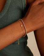 Wilder Mini Alphabet Bracelet || option::18K Gold Plated, G