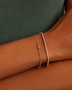 Wilder Mini Alphabet Bracelet || option::18K Gold Plated, O