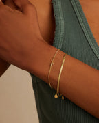 Wilder Mini Alphabet Bracelet || option::18K Gold Plated, P