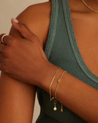 Wilder Mini Alphabet Bracelet || option::18K Gold Plated, R