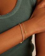 Wilder Mini Alphabet Bracelet || option::18K Gold Plated, U