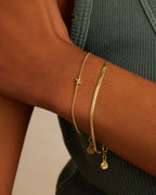 Wilder Mini Alphabet Bracelet || option::18K Gold Plated, X