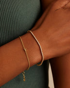 Wilder Mini Alphabet Bracelet || option::18K Gold Plated, Y