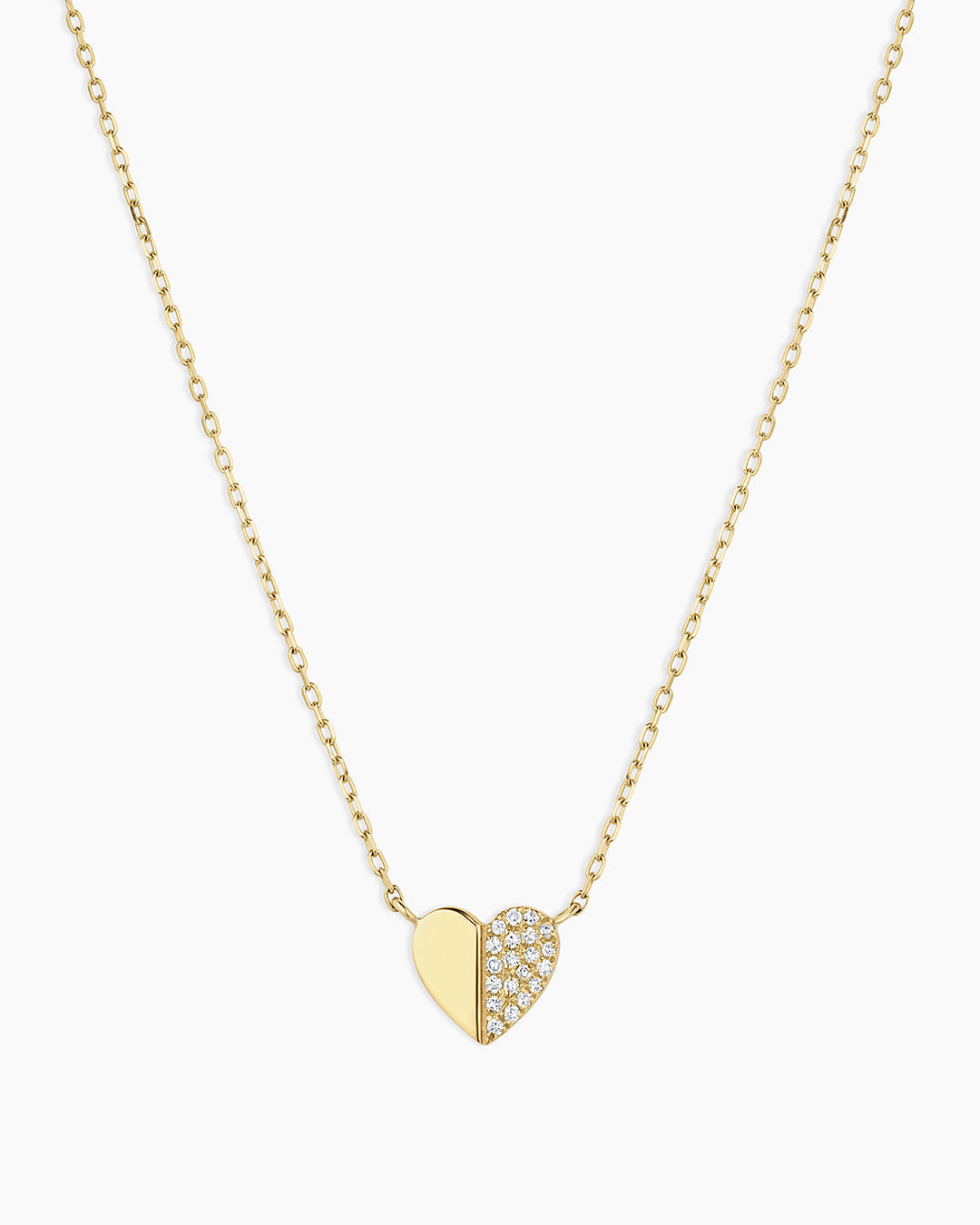 Diamond Bond Necklace || option::14K Solid Gold, Single - Diamonds Right