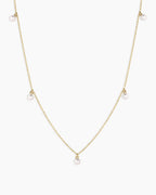 Pearl Flutter Necklace || option::14K Solid Gold