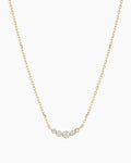 Elle Diamond Cluster Necklace || option::14K Solid Gold