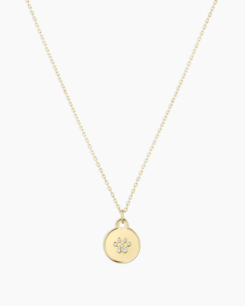 Diamond Paw Necklace || option::14K Solid Gold