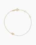 Diamond Vintage Heart Bracelet || option::14K Solid Gold