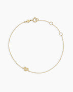 Diamond Vintage Heart Bracelet || option::14K Solid Gold