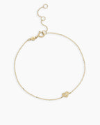 Diamond Vintage Heart Bracelet || option::14K Solid Gold