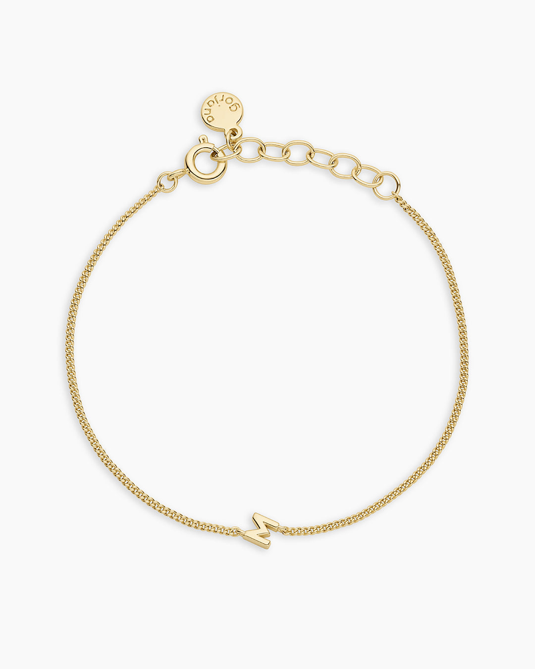 Wilder Mini Alphabet Bracelet || option::18K Gold Plated, M