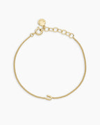 Wilder Mini Alphabet Bracelet || option::18K Gold Plated, U