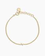 Wilder Mini Alphabet Bracelet || option::18K Gold Plated, X
