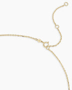 Diamond Vintage Alphabet Necklace || option::14K Solid Gold, R